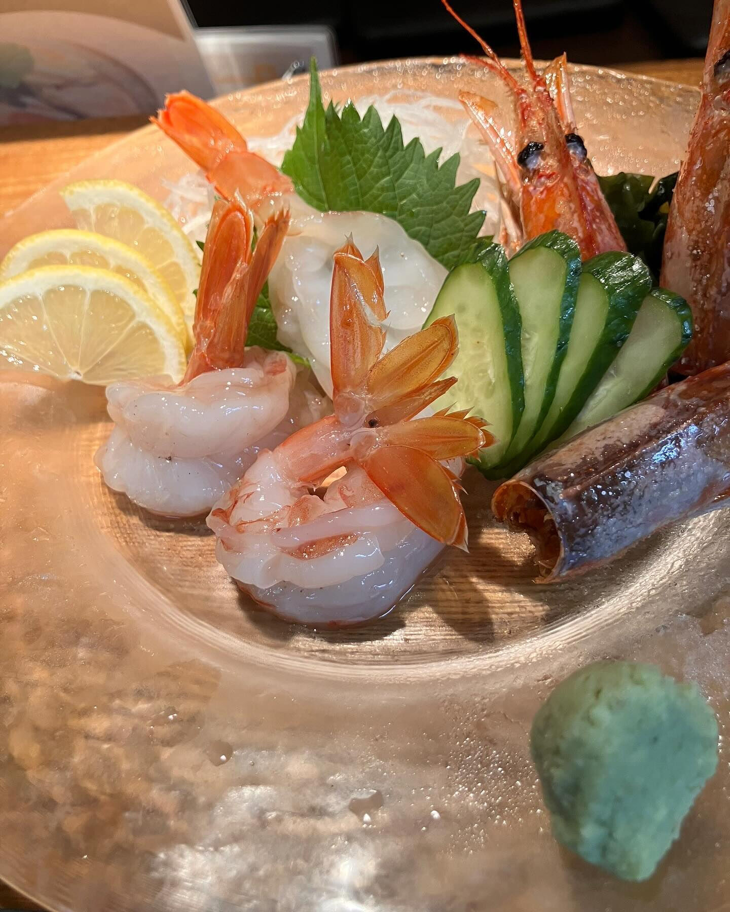 【赤海老のお造り】